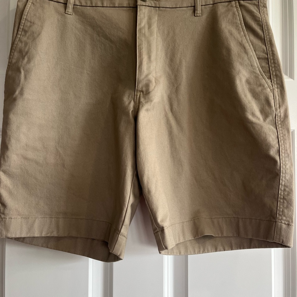 Chaps Tan Flat Front Shorts Classic Style